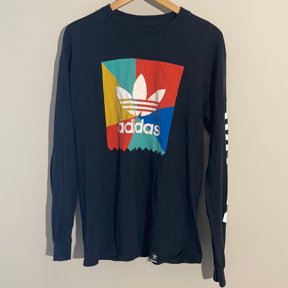 Adidas long sleeve colorful shirt